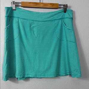 Vintage Fresh Produce Striped‎ Teal Skirt